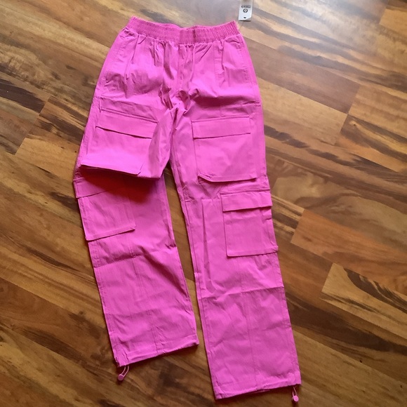 New Mono B pink pull on cargo style pants - Picture 2 of 9